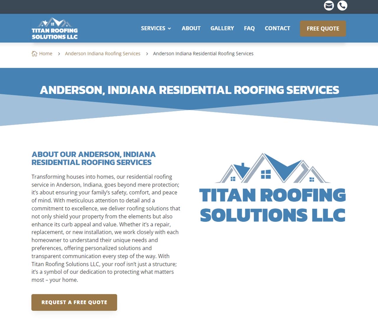 Titan Roofing Solutions Residential Roofing Services Page Thumbnail