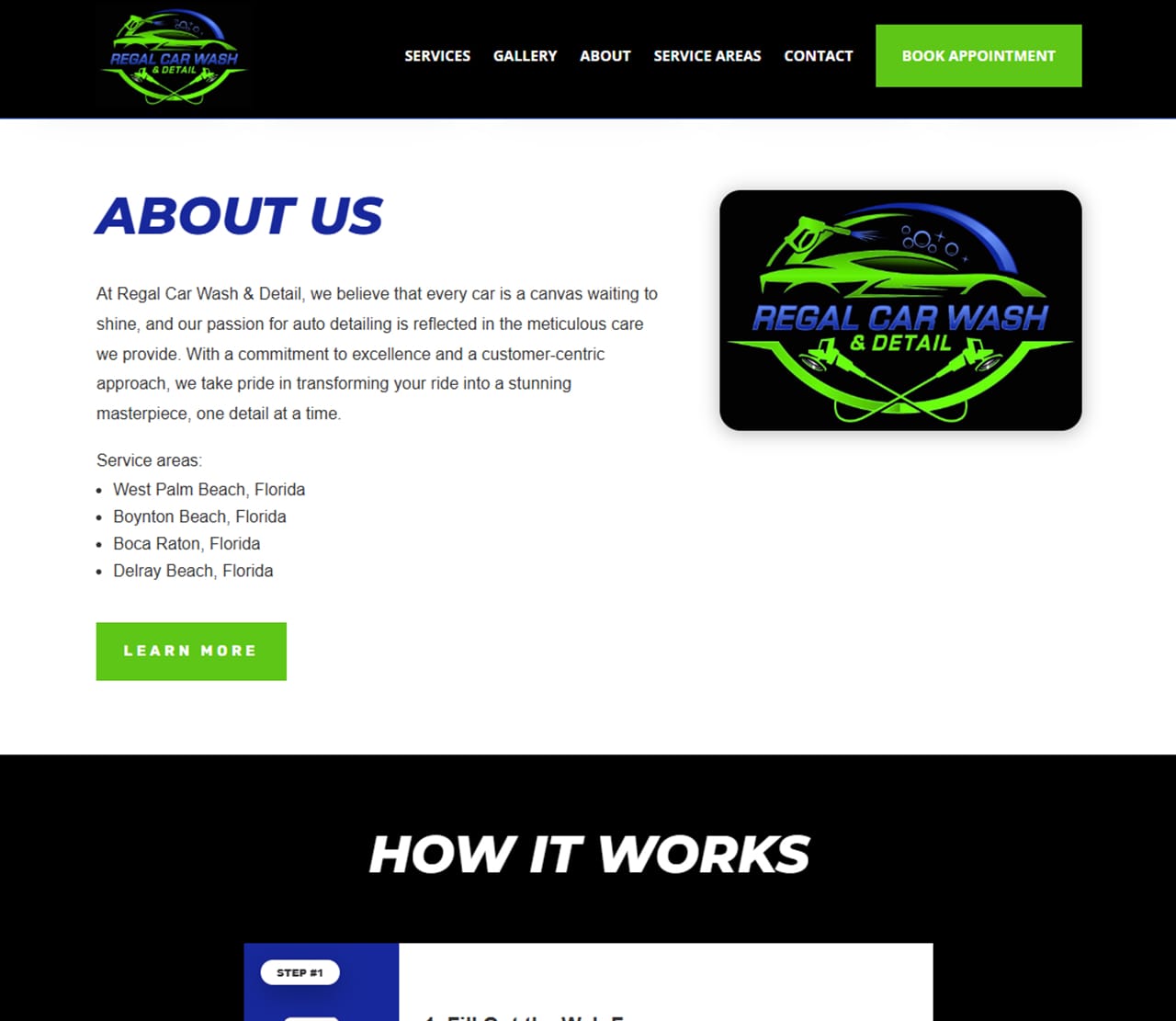 Regal Car Wash Website About Section Thumbnail