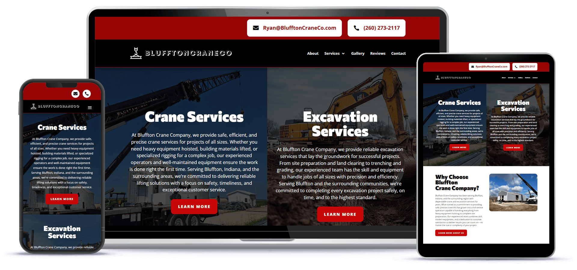 Our Work Bluffton Crane Company