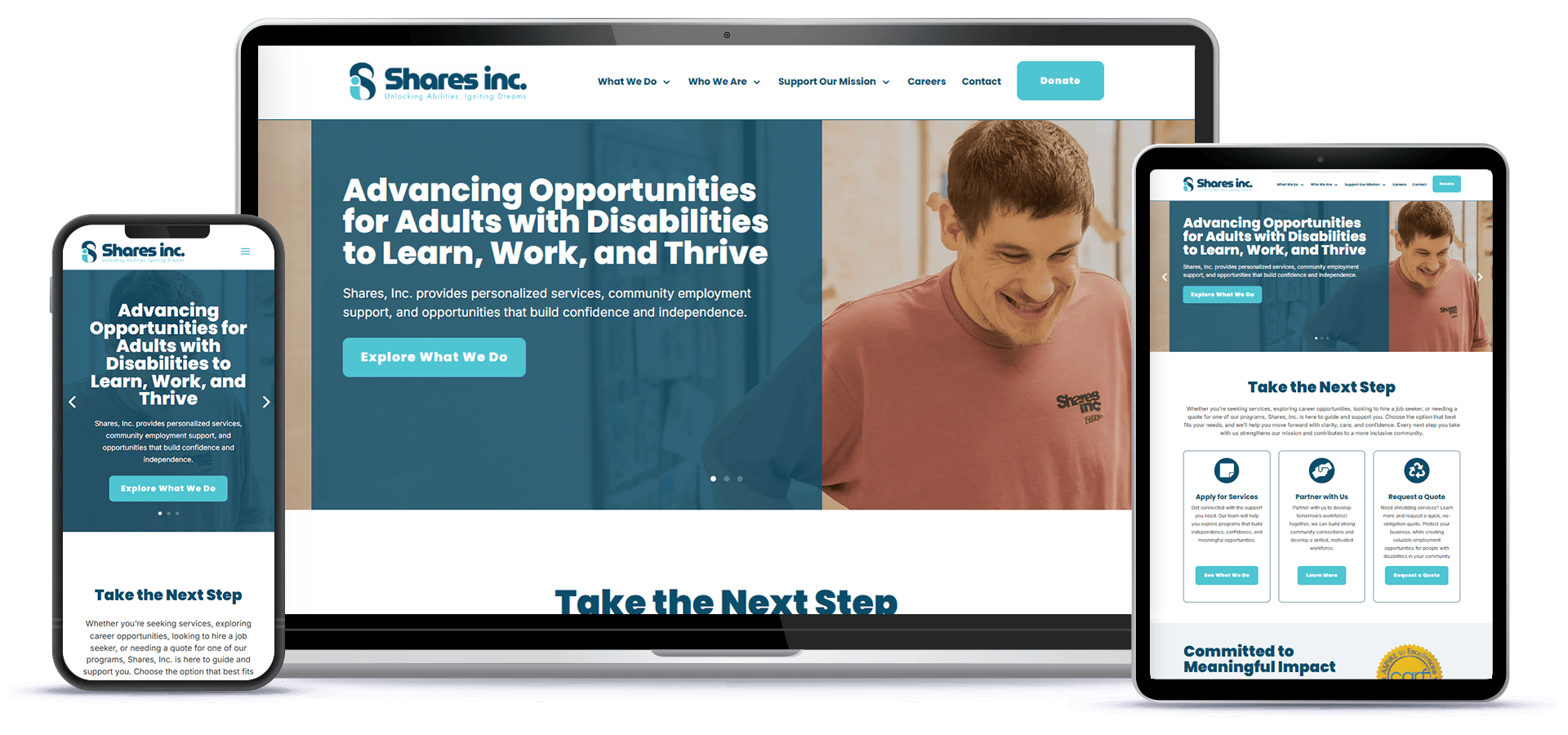 Shares, Inc. Website Thumbnail